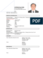 Auldey Jestine David Resume CV