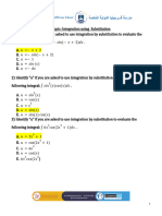 Questions Bank - Integration Using Substitution