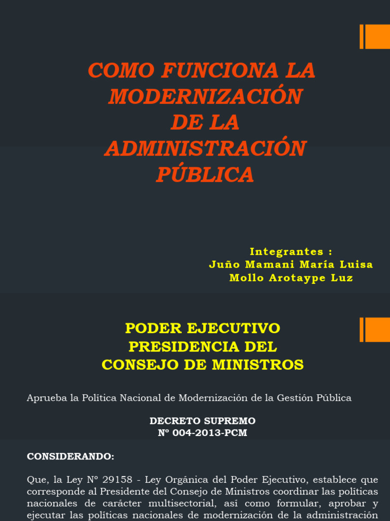 Modernización de la Administración Pública | PDF | Administración ...