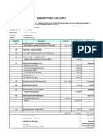 Presupuesto Analitico