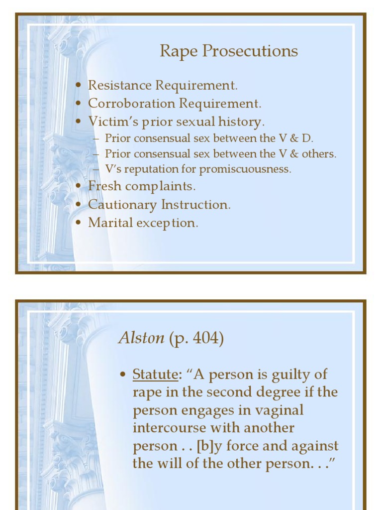 Key Aspects of Rape Prosecutions | PDF