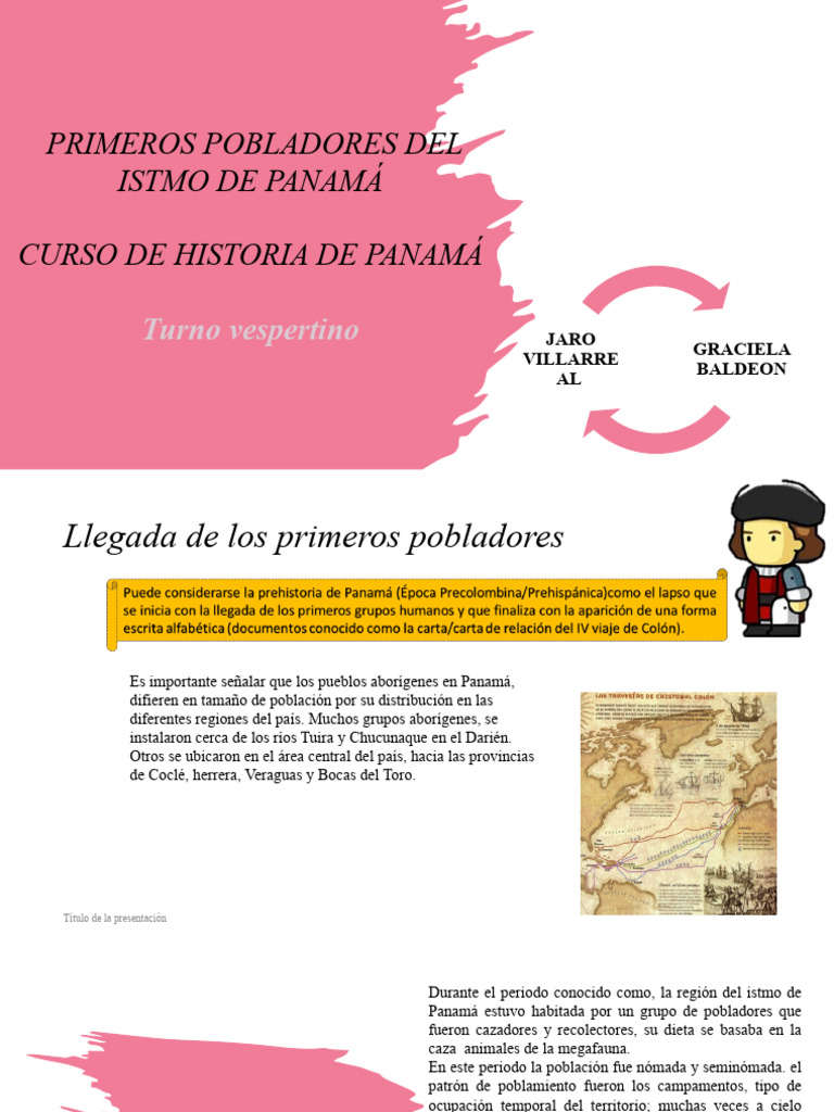 Primeros Pobladores Del Istmo De Panamá Pdf Panamá