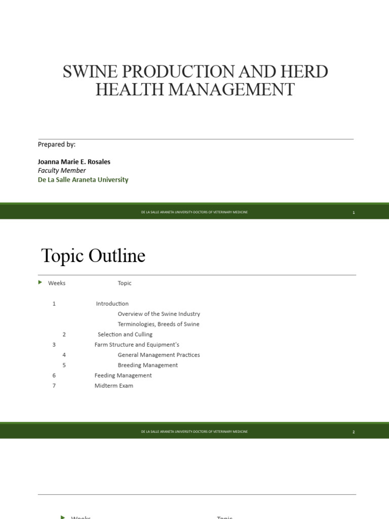 Swine Production and Herd Health Management | PDF | Pig | Ethnobiology
