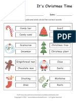 Christmas Vocabulary Worksheet
