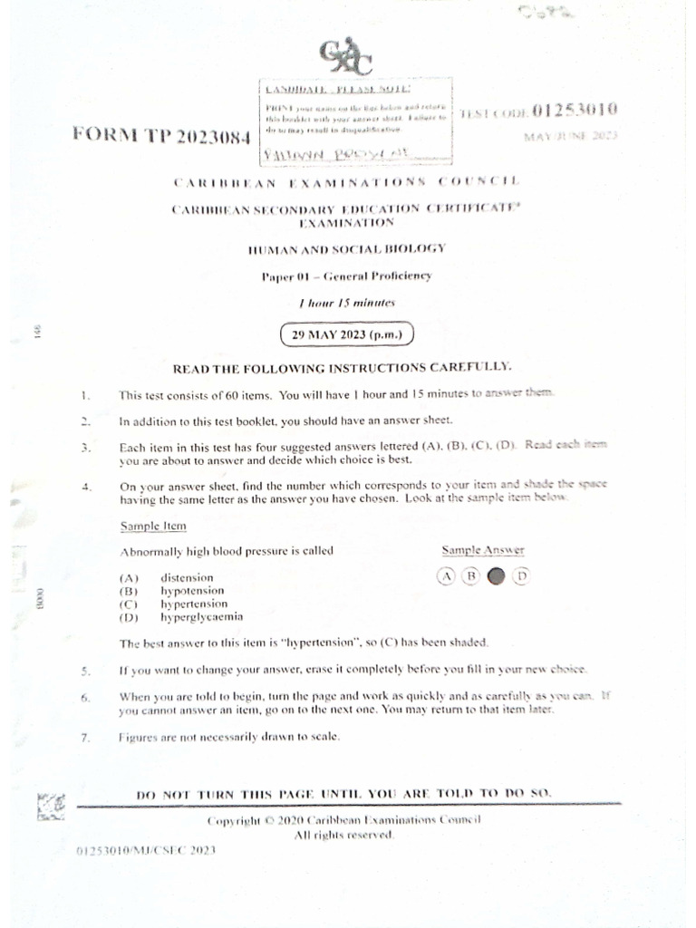 HSB 2023 Jun P1 | PDF