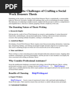 Social Work Honours Thesis Topics