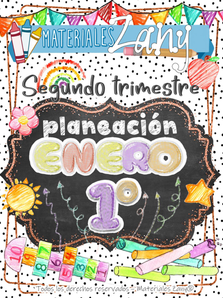 Planeación Primer Grado NEM Enero Materiales Zany 23 24 PDF Evaluación Aprendizaje