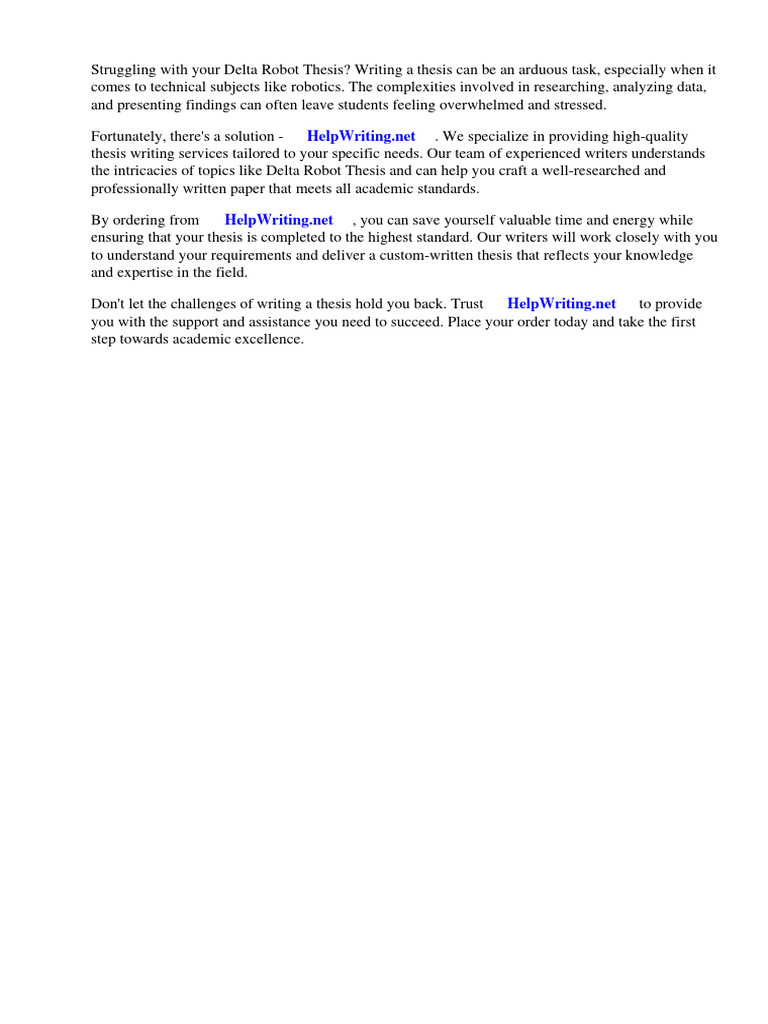 Delta Robot Thesis | PDF | Robot | Robotics