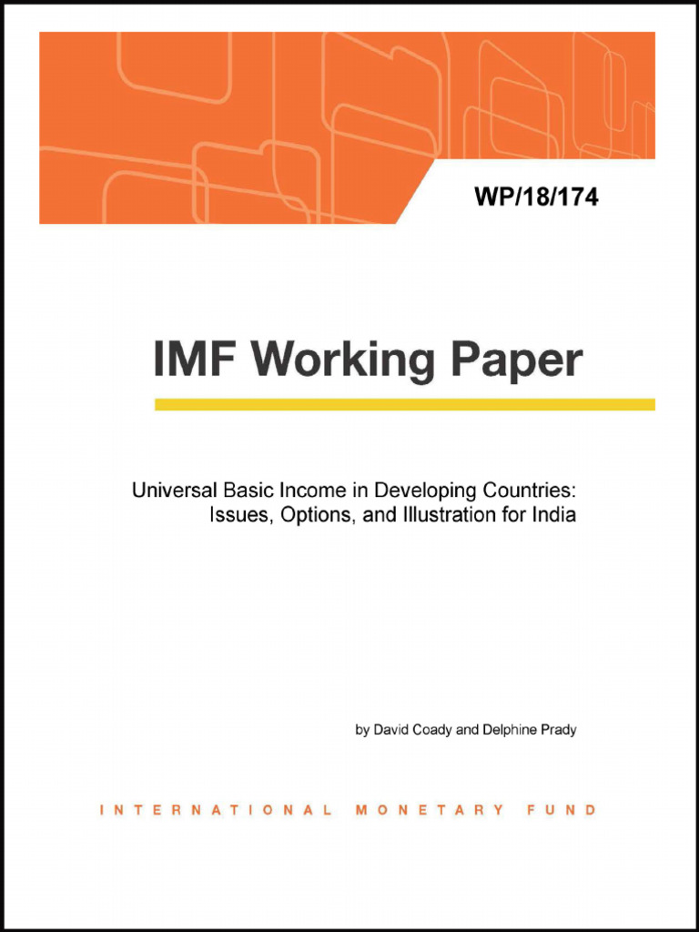 Universal Basic Income In India Pdf Subsidy Taxes