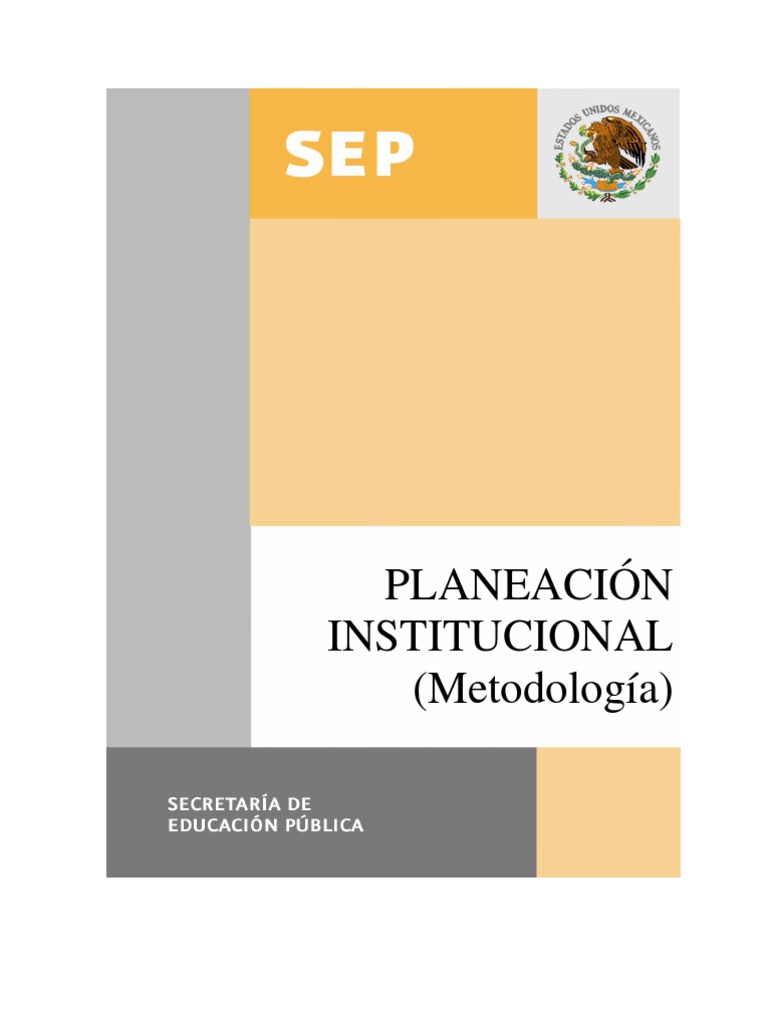 Metodología para Planeación Institucional | PDF | Educación Secundaria ...