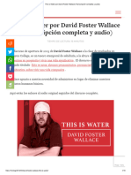 Esto Es El Agua Por David Foster Wallace