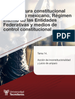 La Estructura Constitucional Del Estado Mexicano, Régimen Interno de Las Entidades Federativas y Medios de Control Constitucional