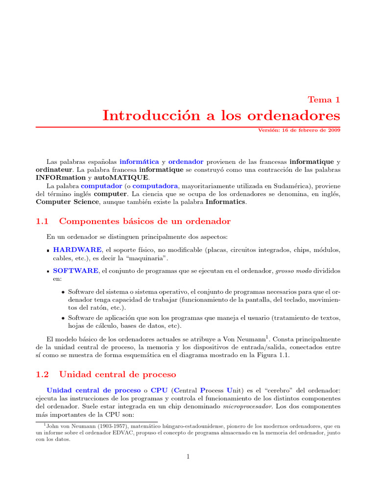 Tema 1 FISPC0809 | PDF | Programación | Programa de computadora