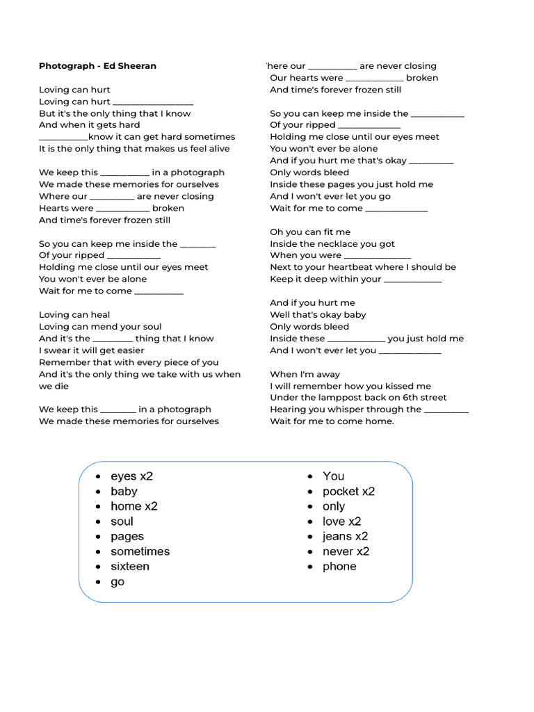 Photograph Ed Sheeran PDF