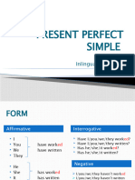 Present Perfect PowerPoint Inlingua DC Level 4 Grammar 2B