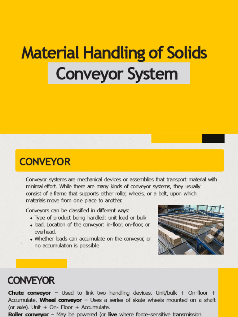Types of Conveyor Systems Explained | PDF | Supply Chain Management ...