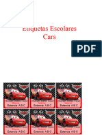 Etiquetas Escolares Cars