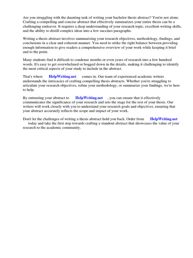 Aufbau Bachelor Thesis Abstract | PDF | Tourism | Abstract (Summary)