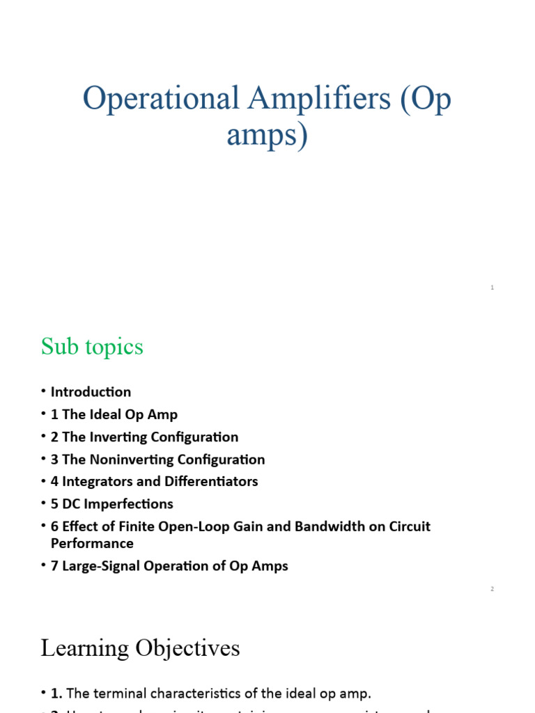 Operational Amplifiers | PDF | Operational Amplifier | Amplifier