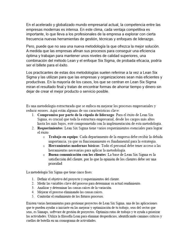 En El Acelerado Y Globalizado Mundo Empresarial Actual PDF