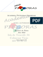 Patronatos - Fisica 2022 - EnUNCIADO - DeSCARGAS - Academia Pitagoras