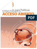 Directrices para Políticas: Acceso Abierto