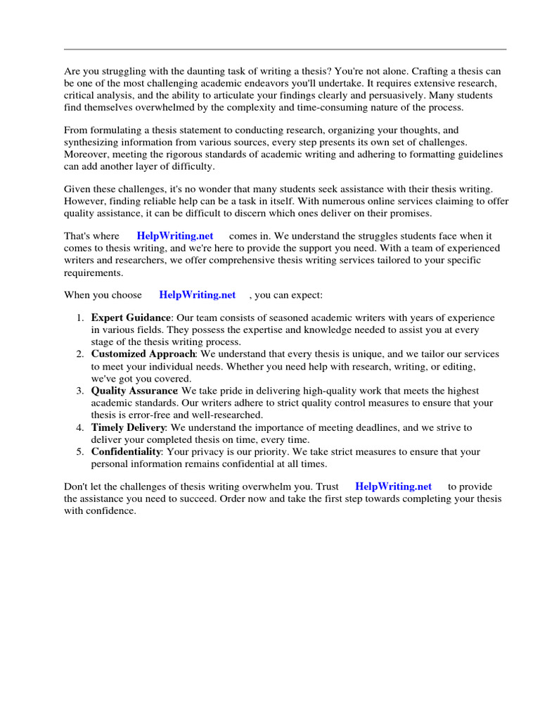 Thesis Example Discussion | PDF | Thesis | Expert