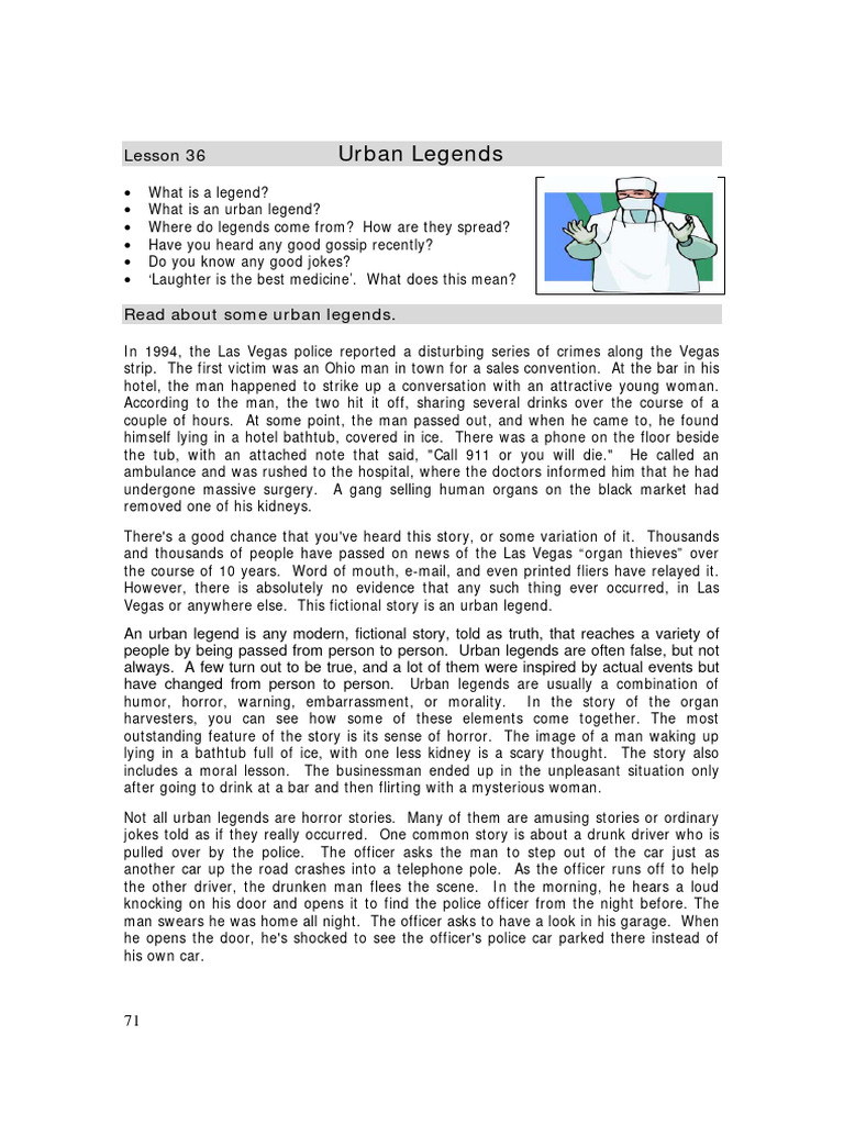 Urban Legends Pdf