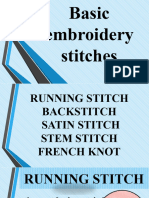 Basic Embroidery Stitches