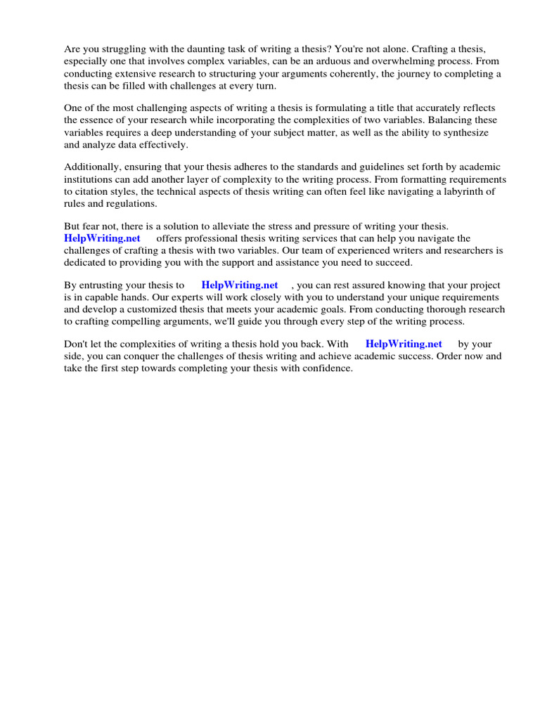 Thesis Title With Two Variables | Download Free PDF | Accounting ...