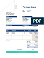 Cin7 - Standard Purchase Order Template