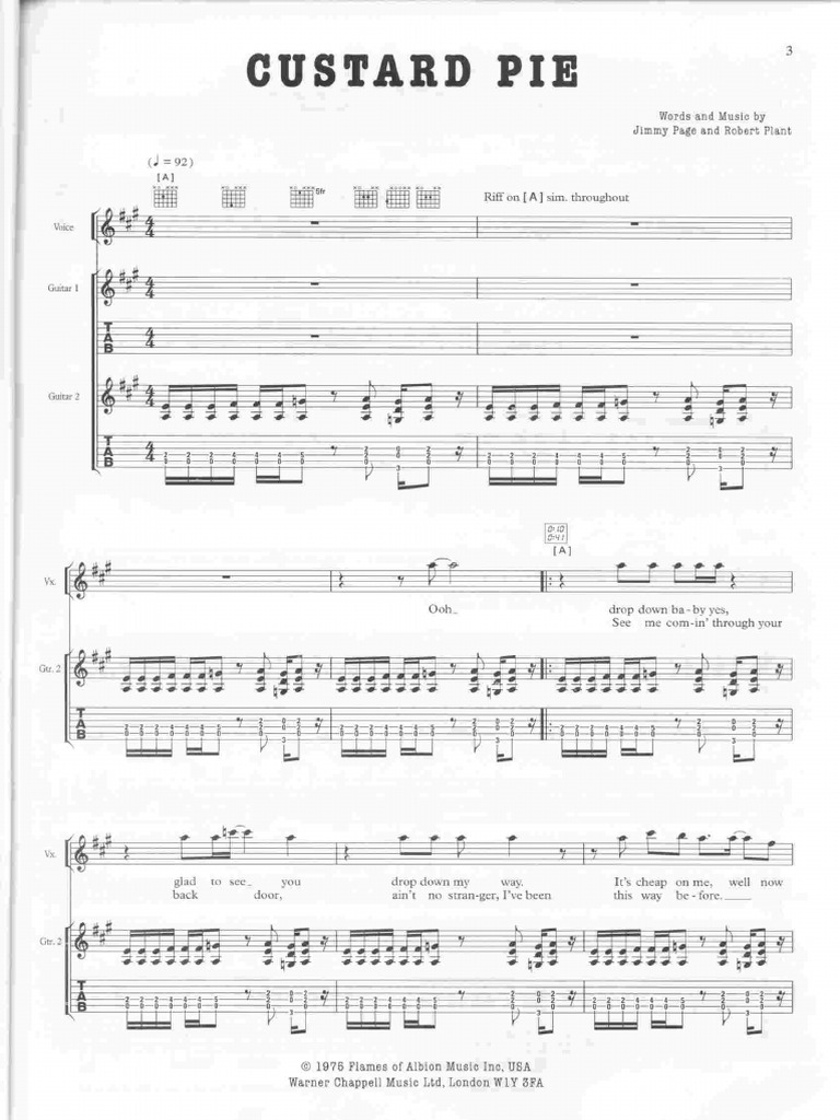 Led Zeppelin Physical Graffiti. Complete Scores | PDF