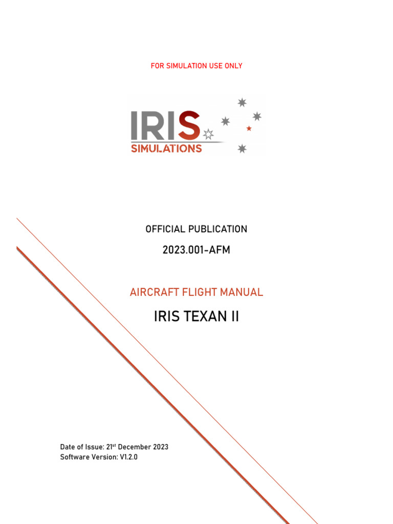 IRIS Texan II - Aircraft Flight Manual | PDF