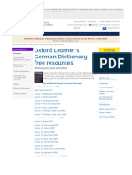 Oxford Learner's German Dictionary Free Resources - OUP
