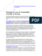 Pourquoi La Crise de L'immobilier S'installe en Europe