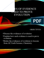Pieces of Evidence Used To Prove Evolution