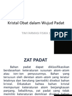 Struktur Kristal Dalam Wujud Zat Padat