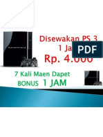 Disewakan PS 3