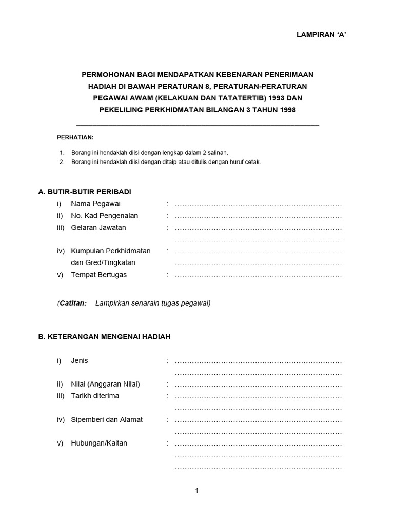 Garis Panduan Pemberian Dan Penerimaan Hadiah | PDF | Komputer