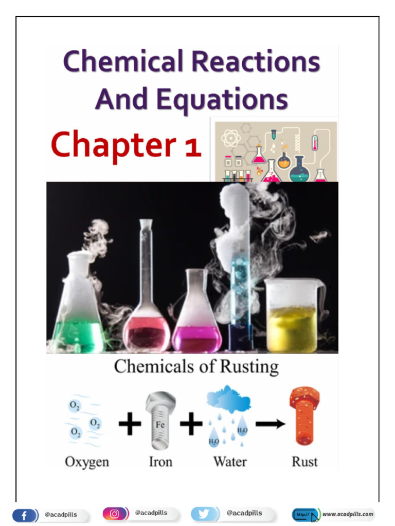 Chapter 1 - Chemical Reactions and Equations | PDF | Chemical Reactions ...