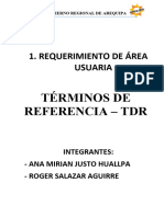 Modelo Requerimiento Area Usuaria - TDR Licitacion Obra