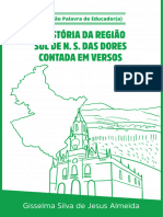 A HISTÓRIA DA REGIÃO SUL DE N. S. DAS DORES CONTADA EM VERSOS - E-Book