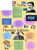 Infografía Nikola Tesla y Thomas Edison