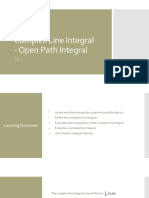 C5L3 Complex Line Integral - Open Path Integral