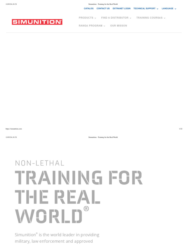 Simunition - Training For The Real World | PDF | Firearms | Hazards
