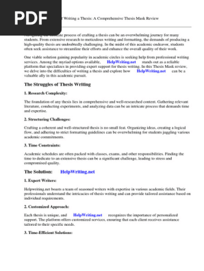 Thesis Mask Review