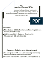 CRM Unit I Background and Theory of CRM