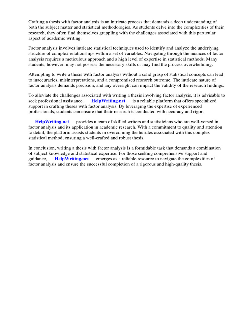 Thesis with factor analysis pdf factor analysis statistics