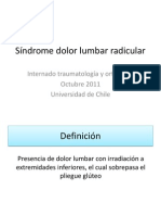 Síndrome Dolor Lumbar Radicular y SCNI