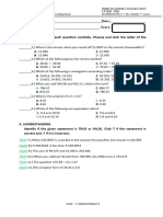 Math 5 - Test Questions 3Q